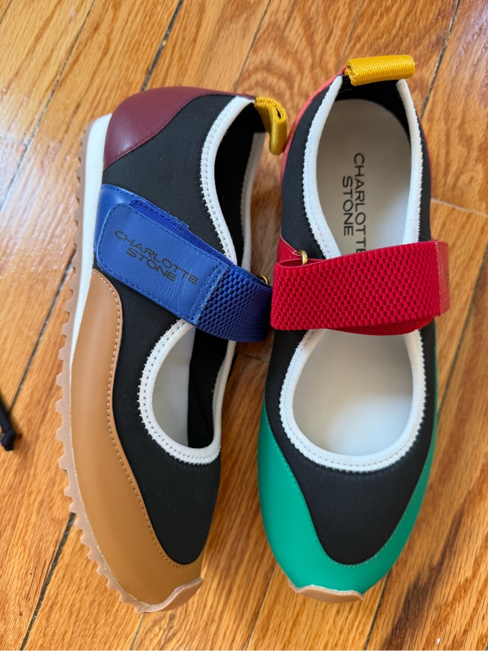 CHARLOTTE STONE Mable Colorblock Mary Jane Flats - Multicolor - size 7 - new - Picture 3 of 4